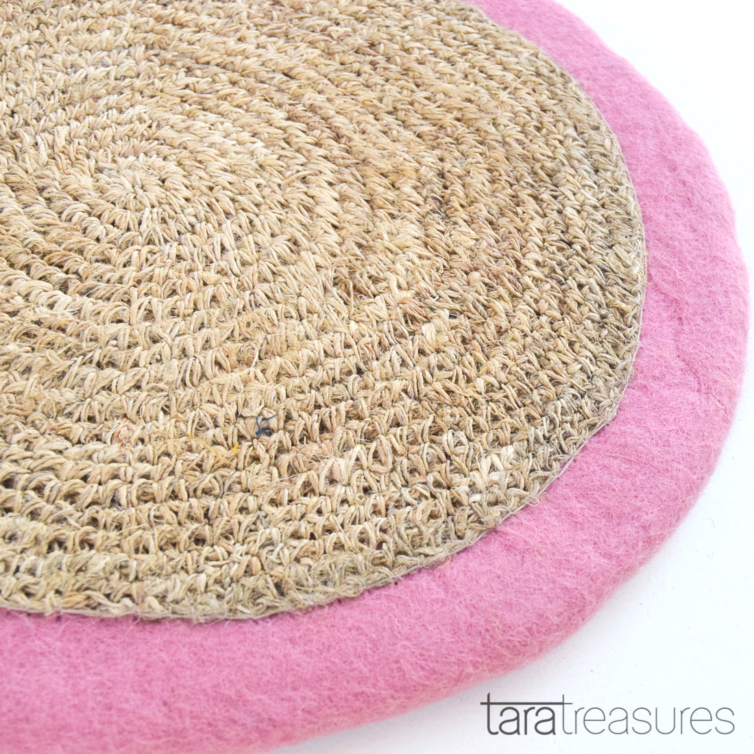 Felt and Jute Cat Scratcher - Charm Pink - Tara Treasures