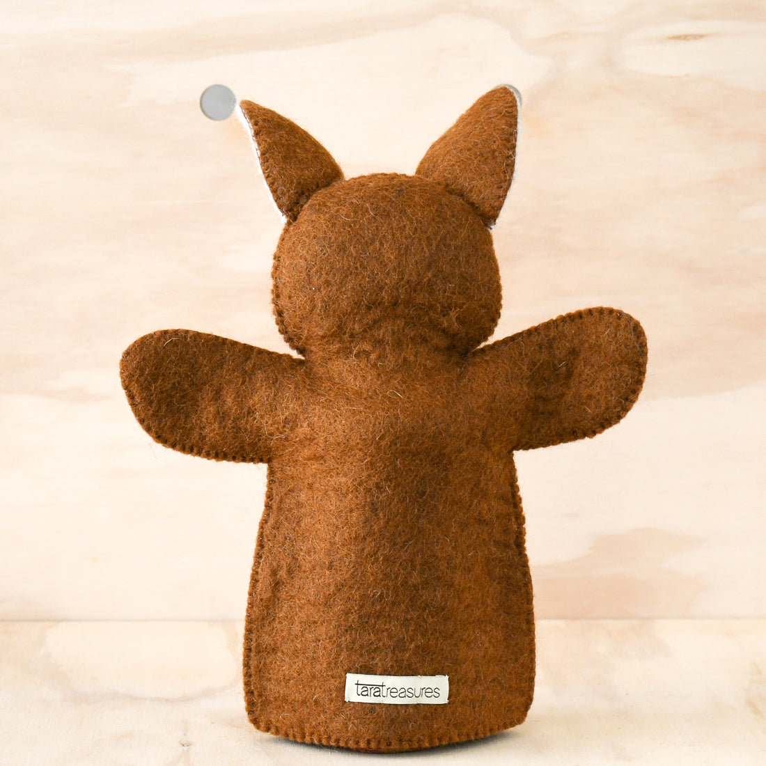 Hand Puppet - Brown Kangaroo with Joey - Tara Treasures