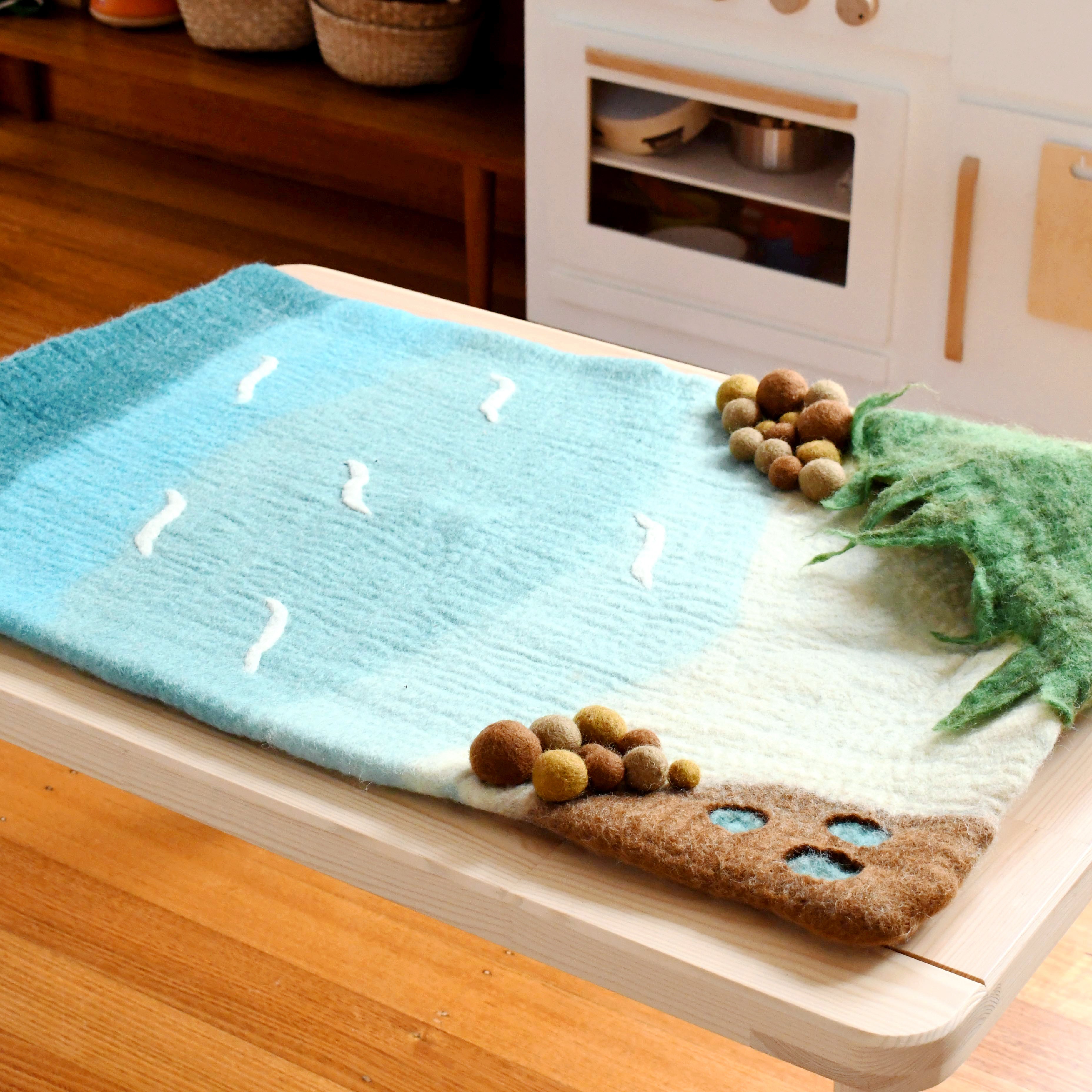 Large Sea and Rockpool Play Mat Playscape - Tara Treasures