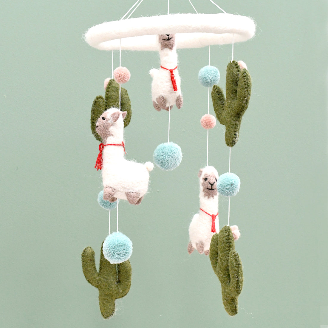 Nursery Cot Mobile - Llama and Cactus - Tara Treasures