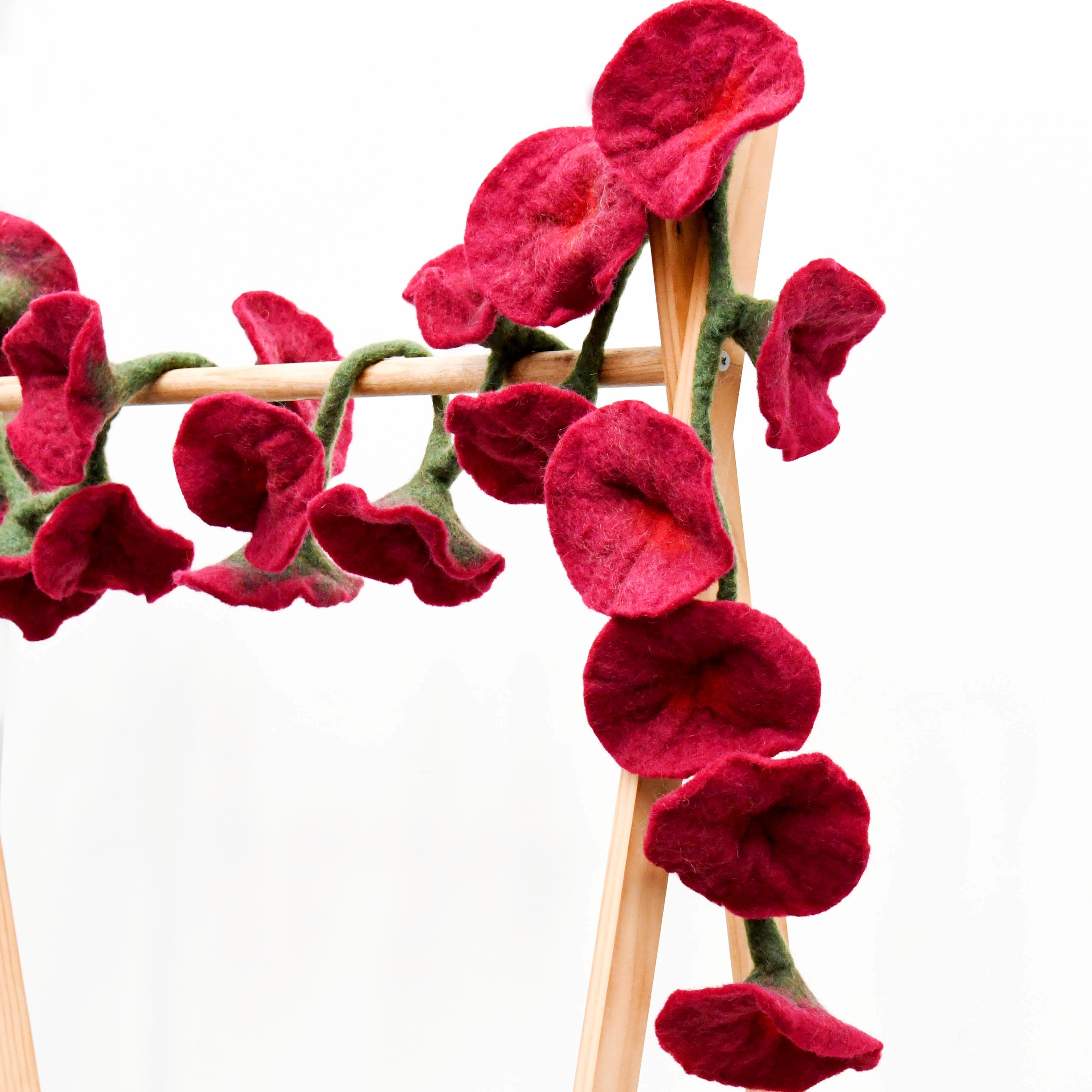 Flower Garland - Maroon - Tara Treasures