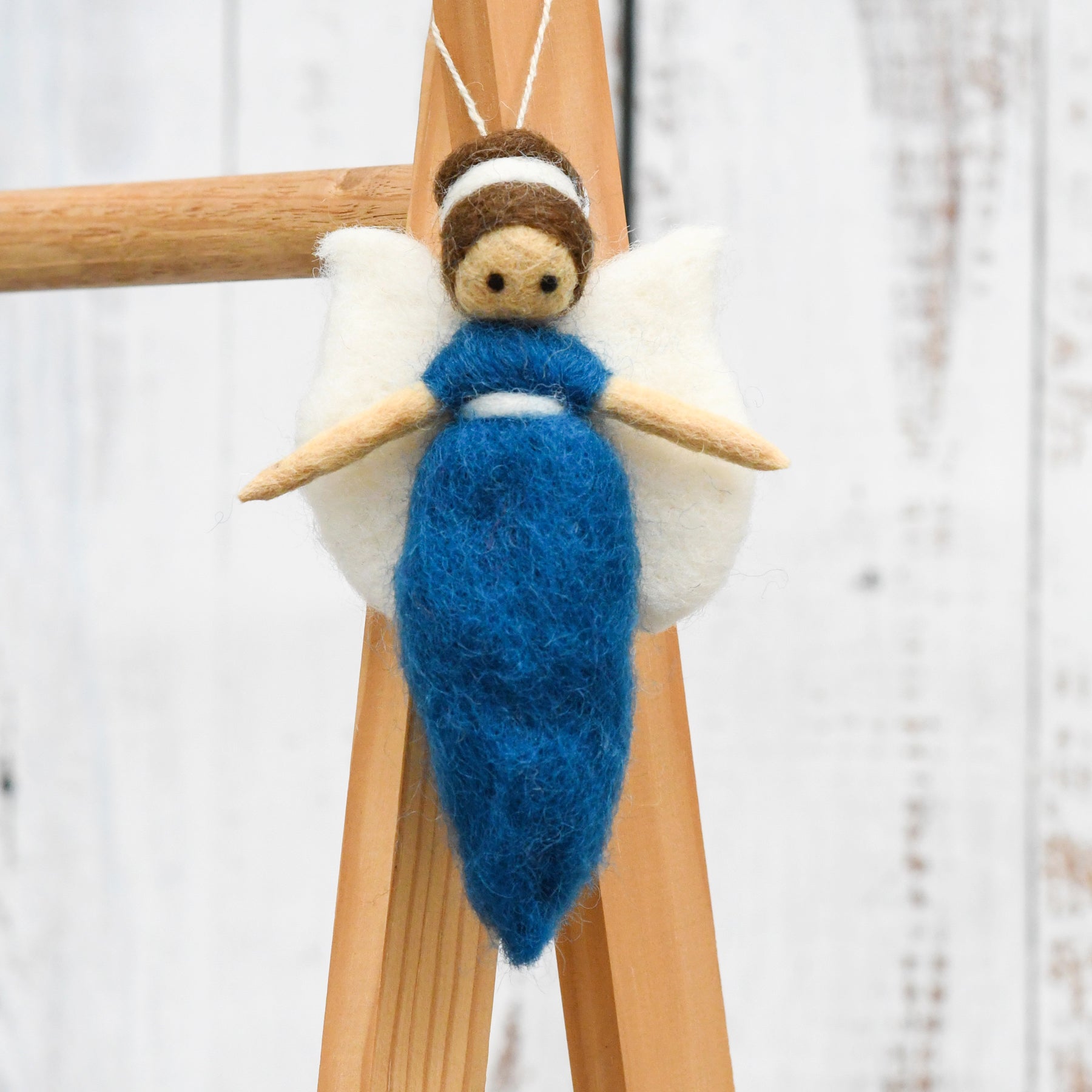 Needle Felted Fairy - Blue Dress - Tara Treasures