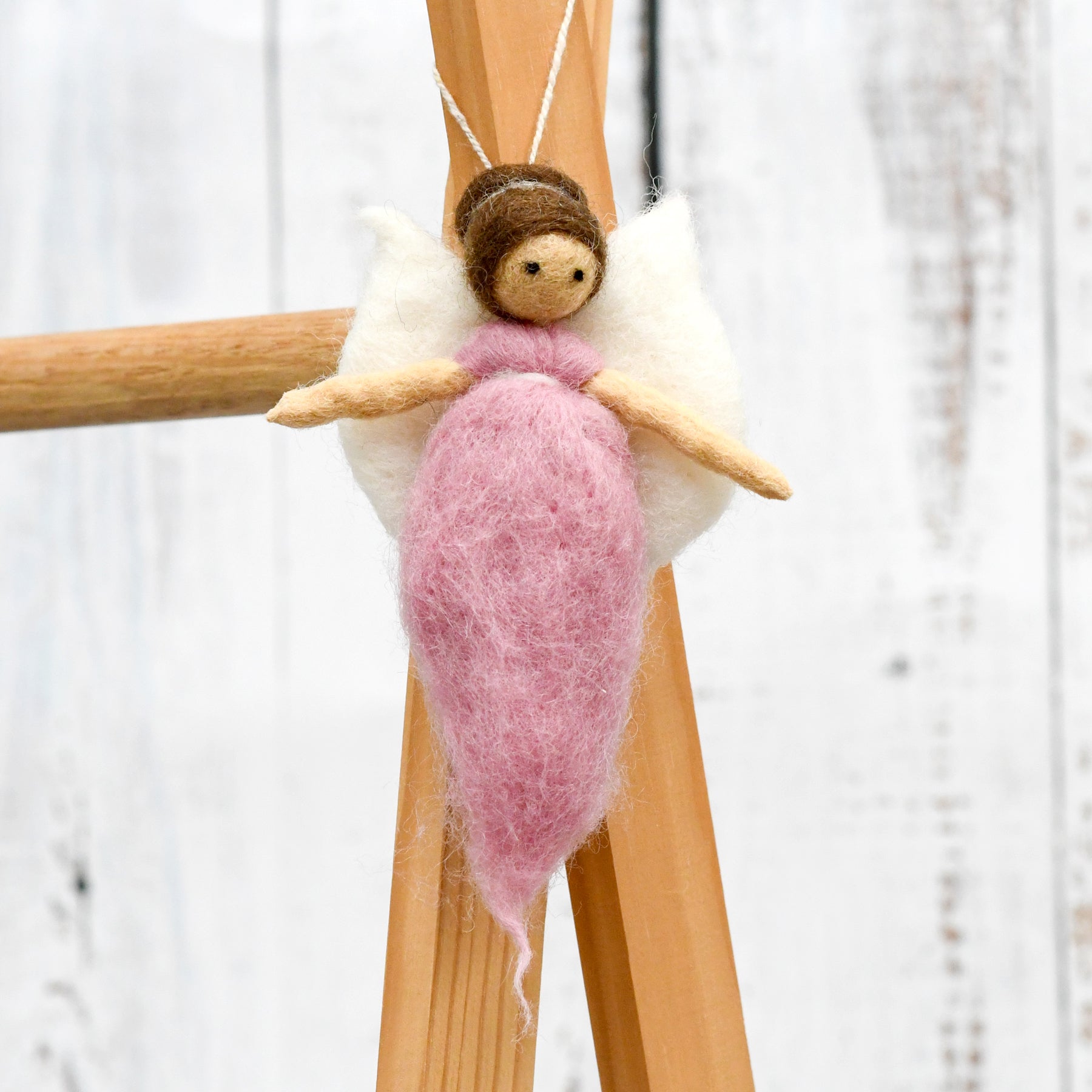 Needle Felted Fairy - Light Pink Dress - Tara Treasures