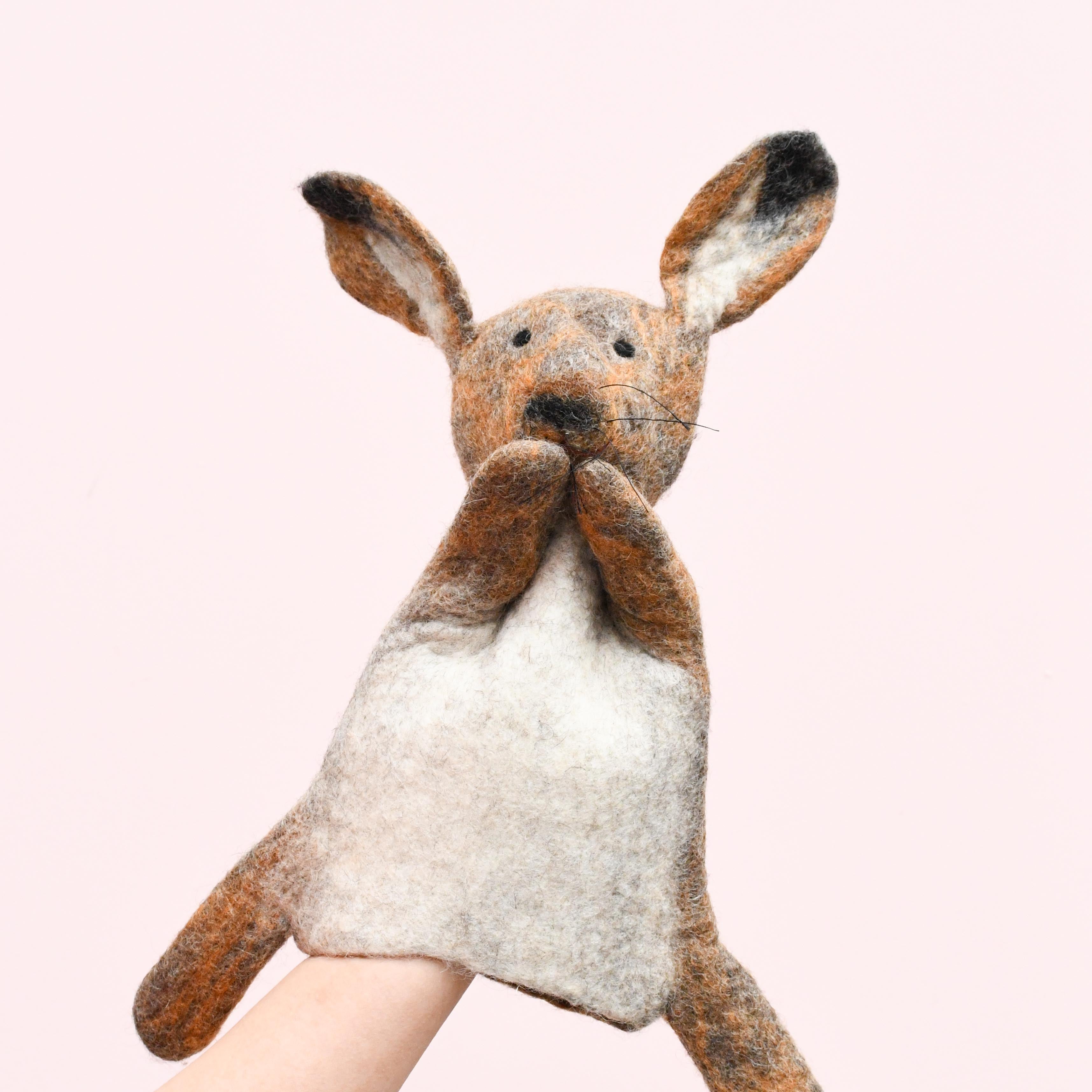 Hand Puppet - Brown Hare Rabbit - Tara Treasures