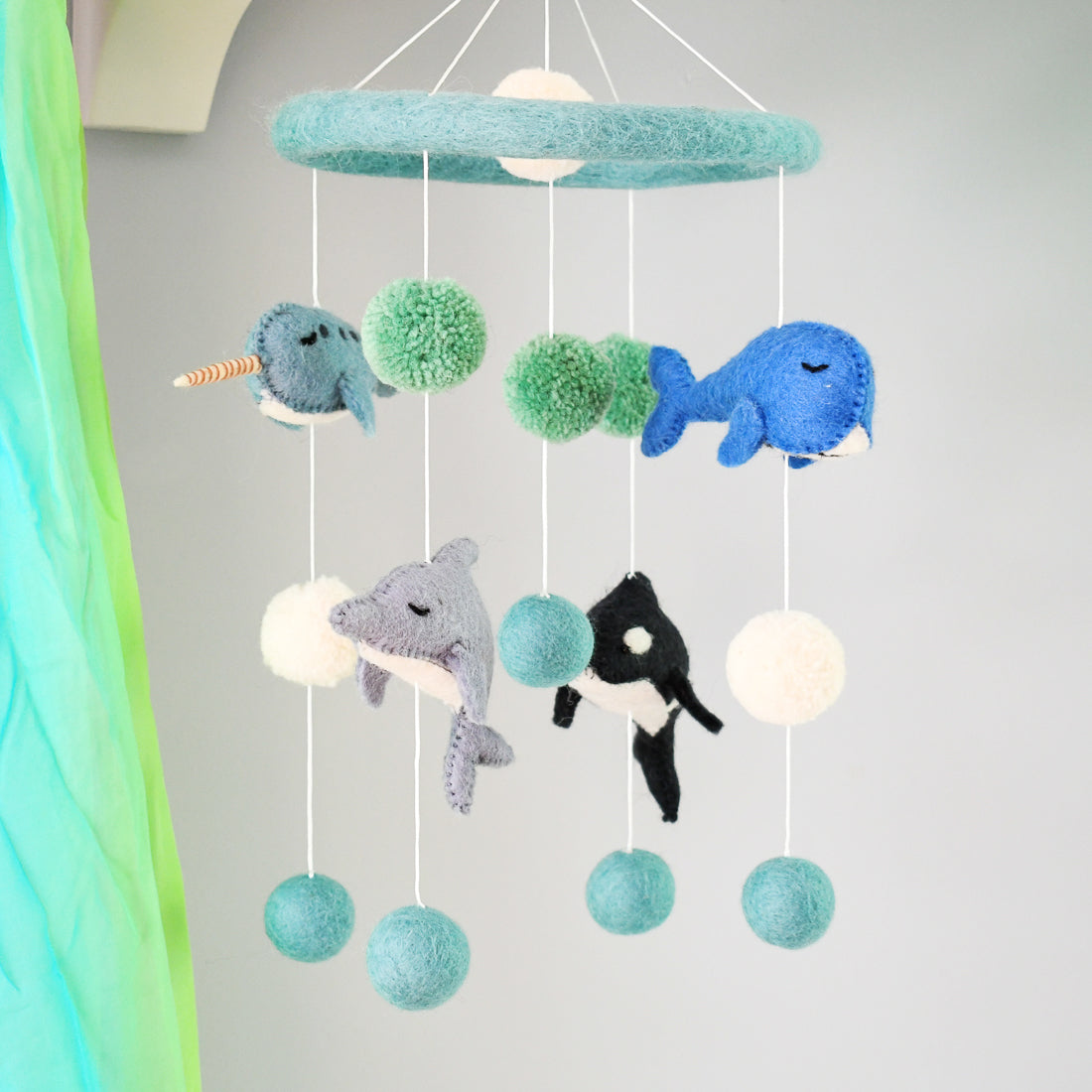 Nursery Cot Mobile - Ocean Marine Mammals - Tara Treasures