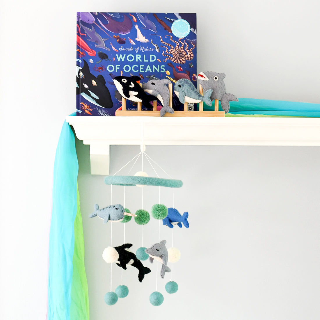 Nursery Cot Mobile - Ocean Marine Mammals - Tara Treasures