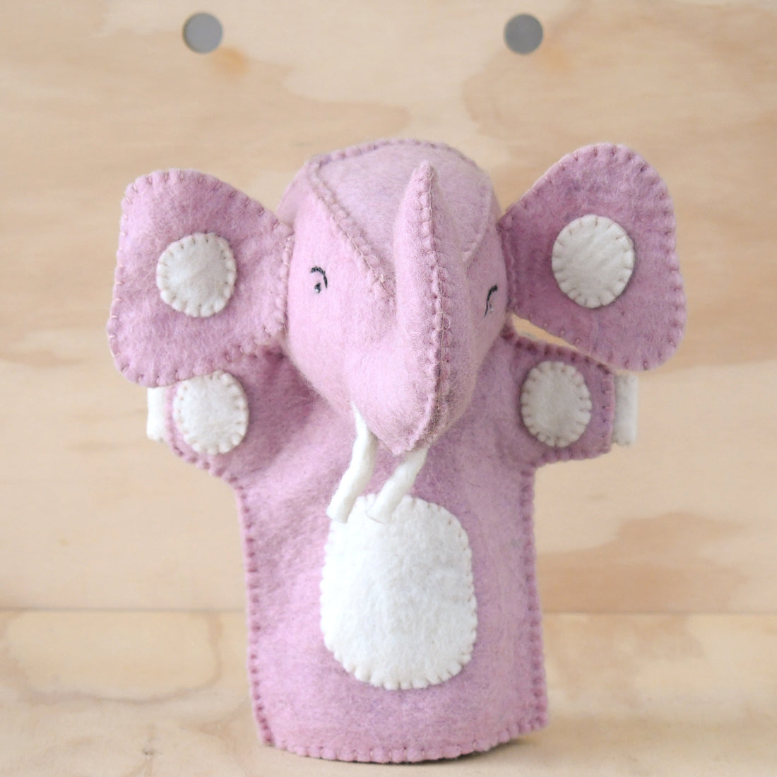 Hand Puppet - Baby Pink Elephant - Tara Treasures