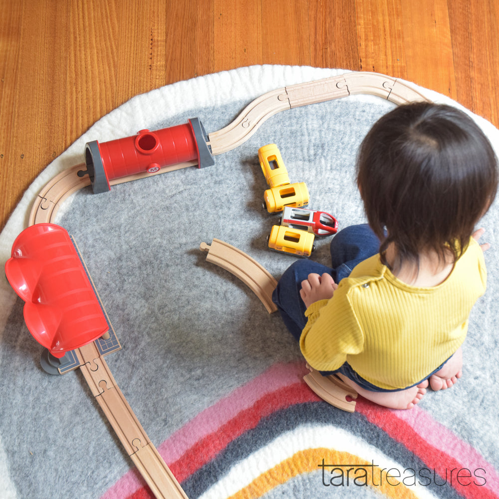 Felt Nursery Rug - Horizon Rainbow - Tara Treasures