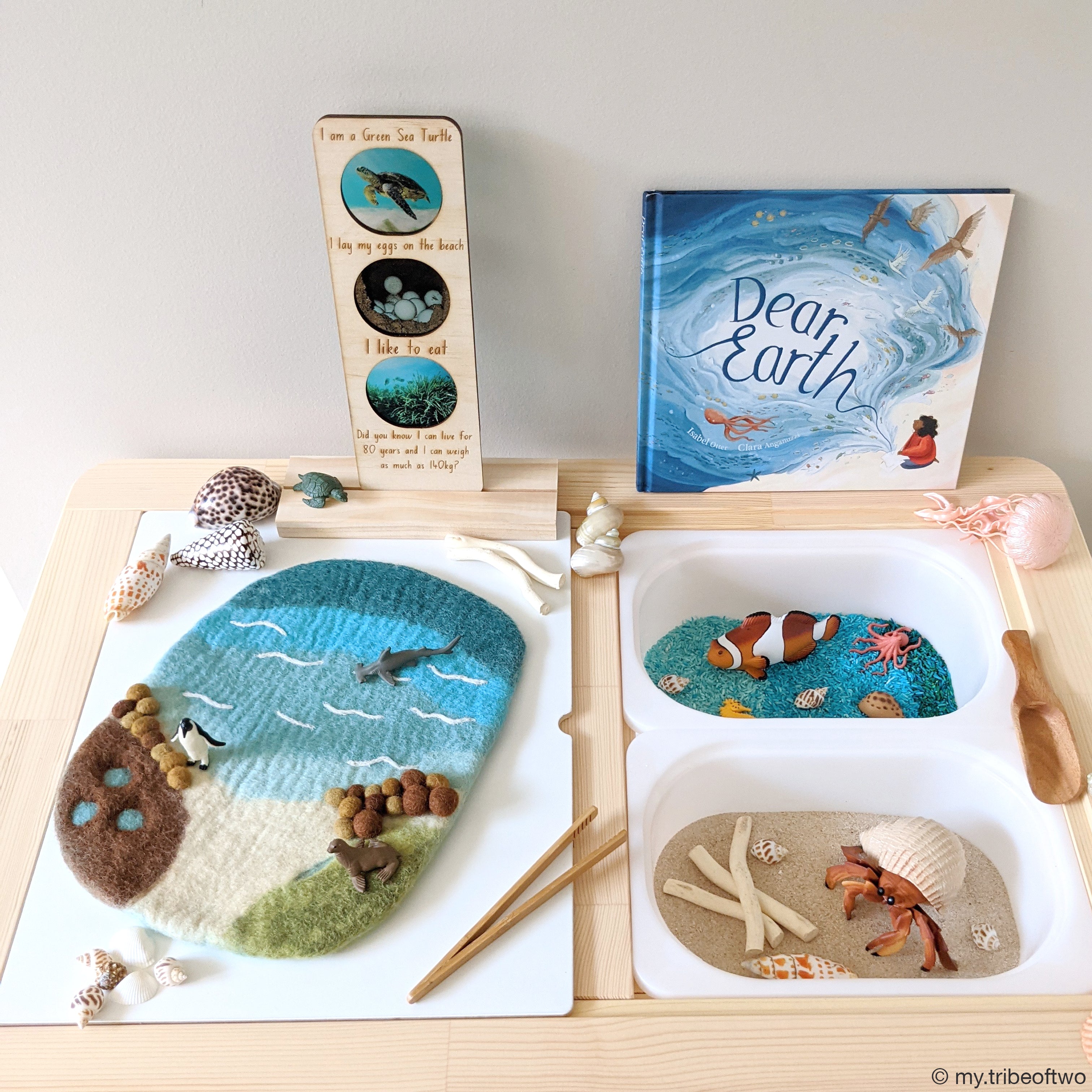 Sea, Beach and Rockpool Play Mat Playscape - Tara Treasures