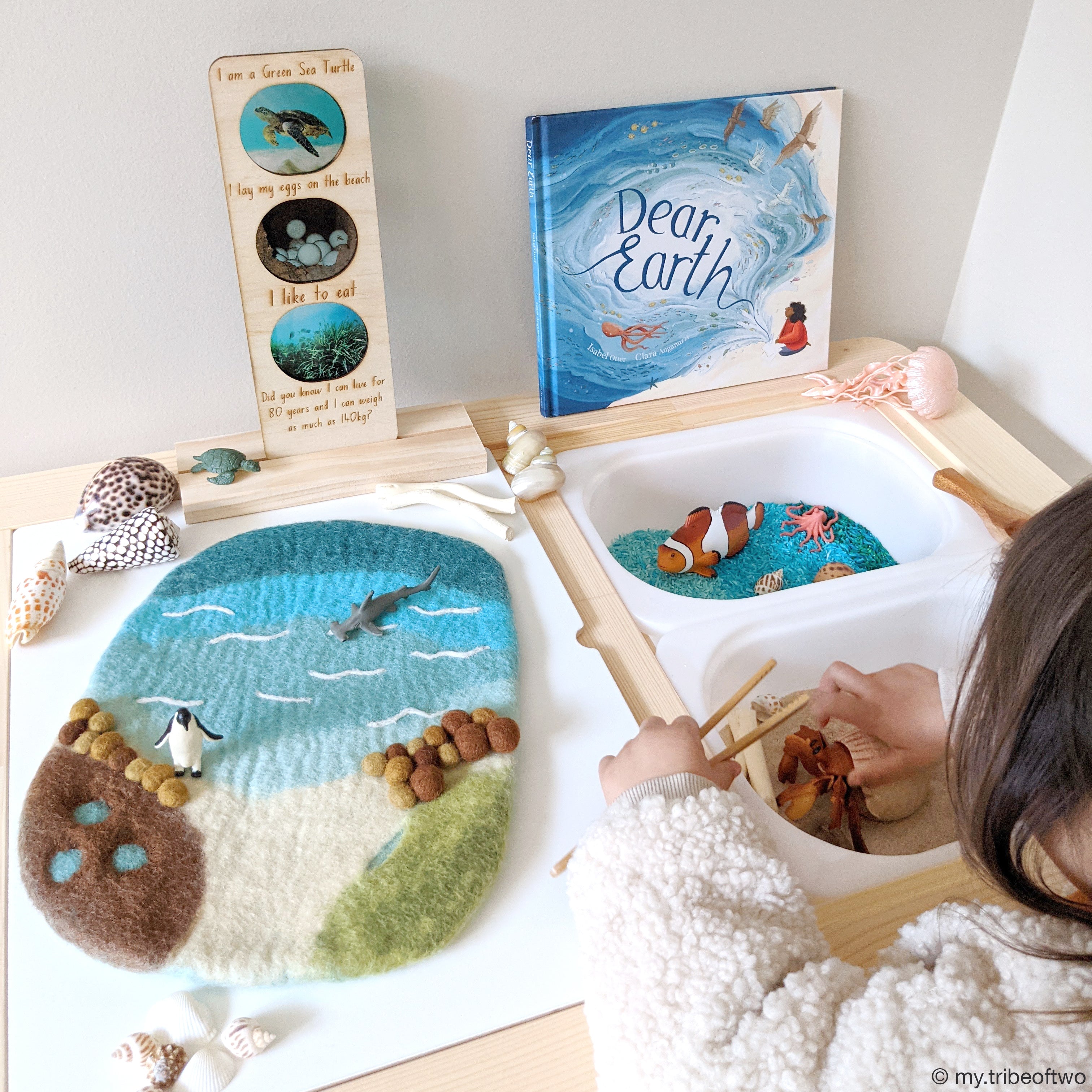 Sea, Beach and Rockpool Play Mat Playscape - Tara Treasures