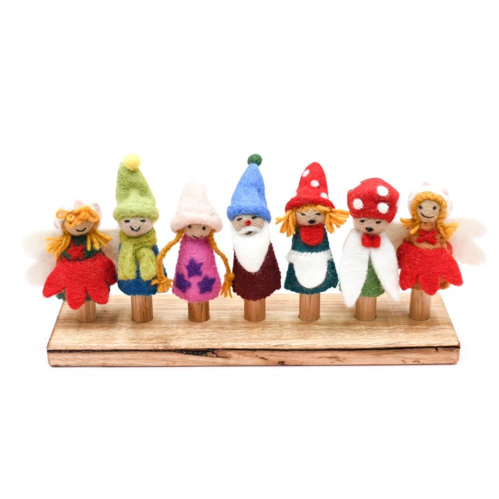 Fairies & Gnomes Finger Puppet Set - Tara Treasures