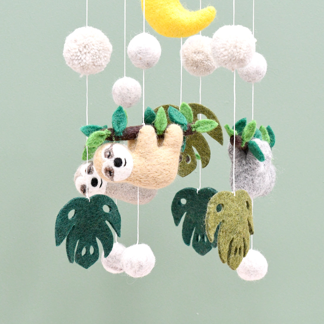 Nursery Cot Mobile - Sloth Away - Tara Treasures