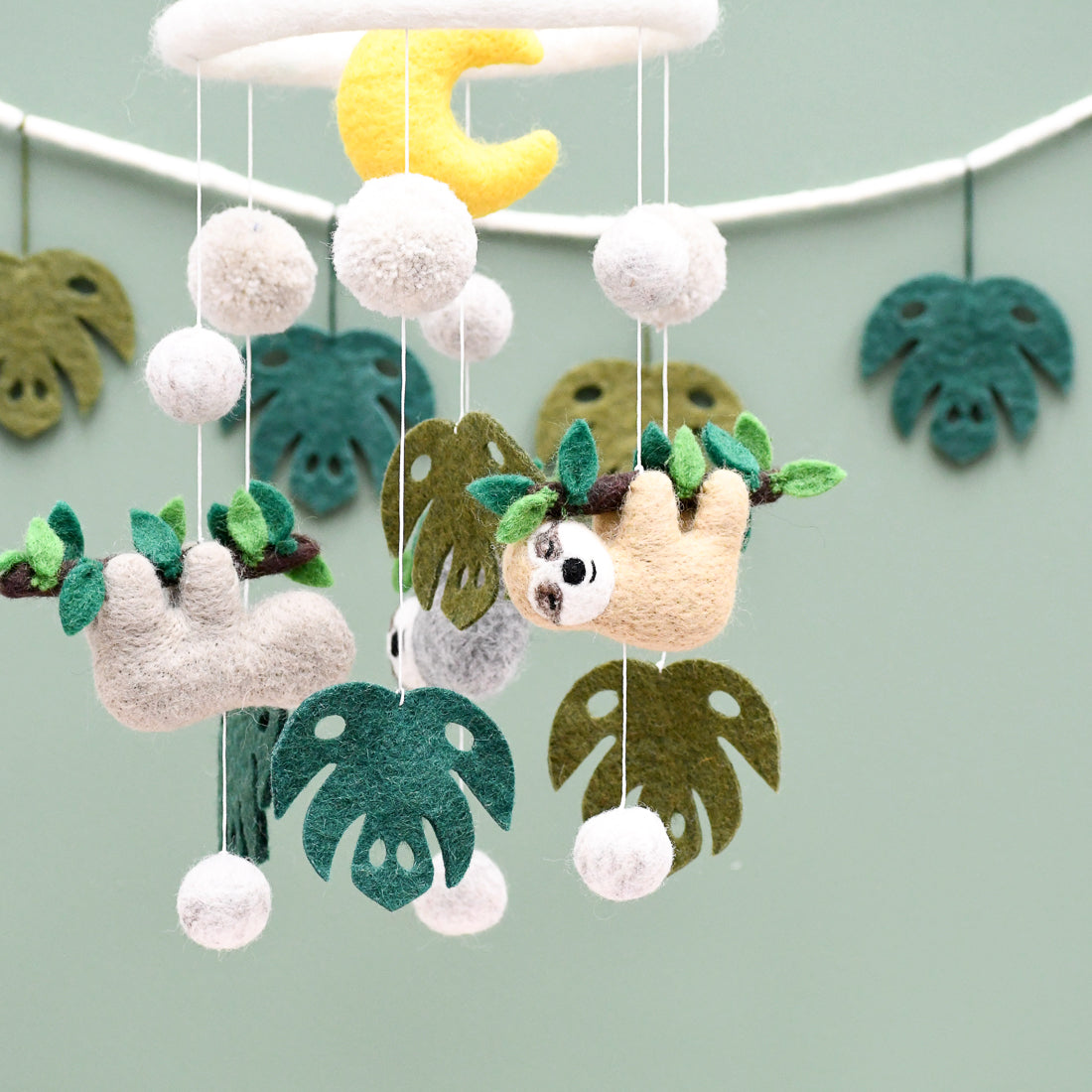 Nursery Cot Mobile - Sloth Away - Tara Treasures