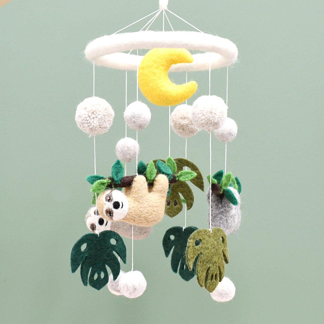 Nursery Cot Mobile - Sloth Away - Tara Treasures