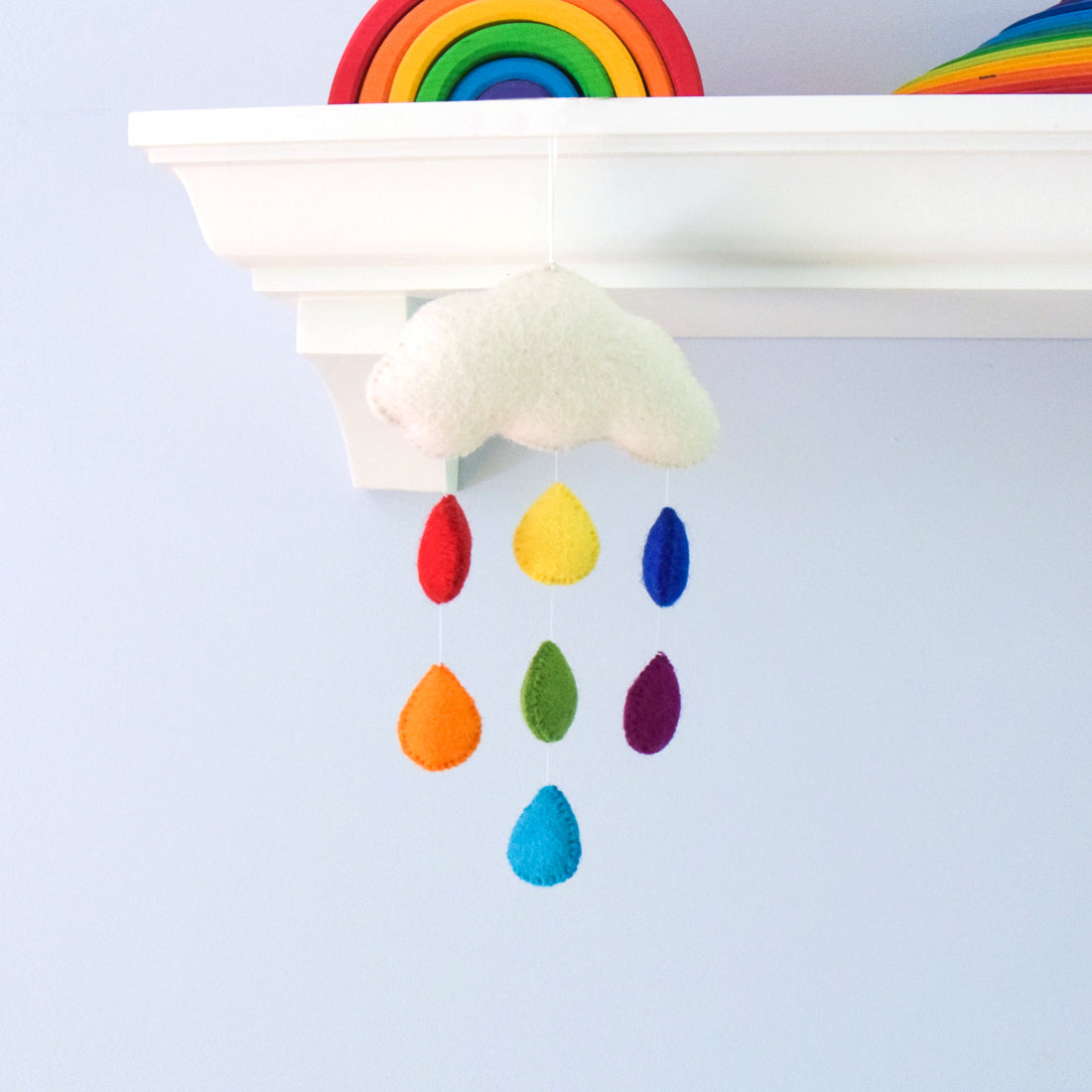 Cloud Nursery Mobile - Small Rainbow - Tara Treasures