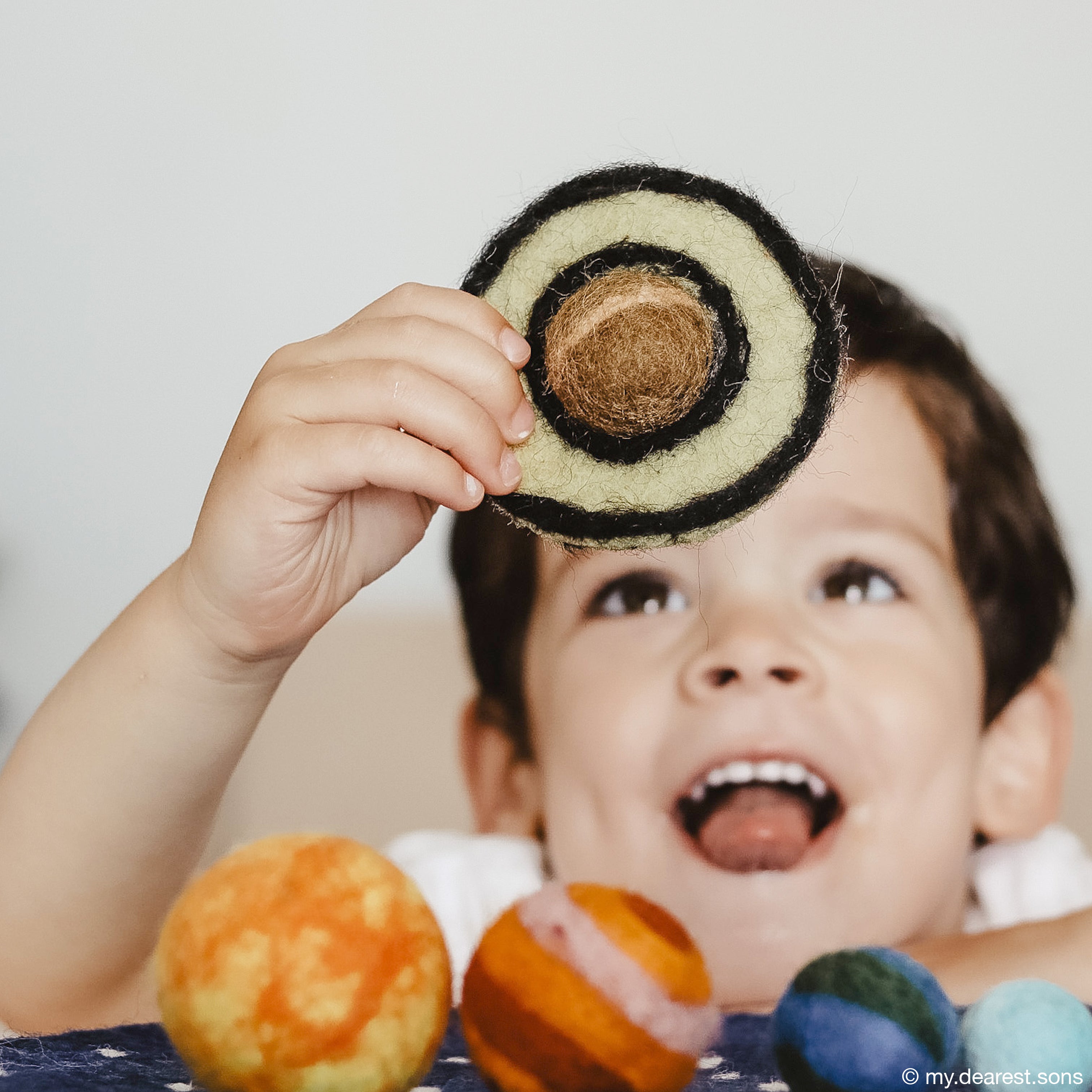 Solar System Outer Space Play Mat with Felt Planets - Tara Treasures