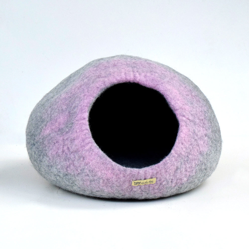 Cat Cave - Pink Grey Ombre Cocoon - Tara Treasures