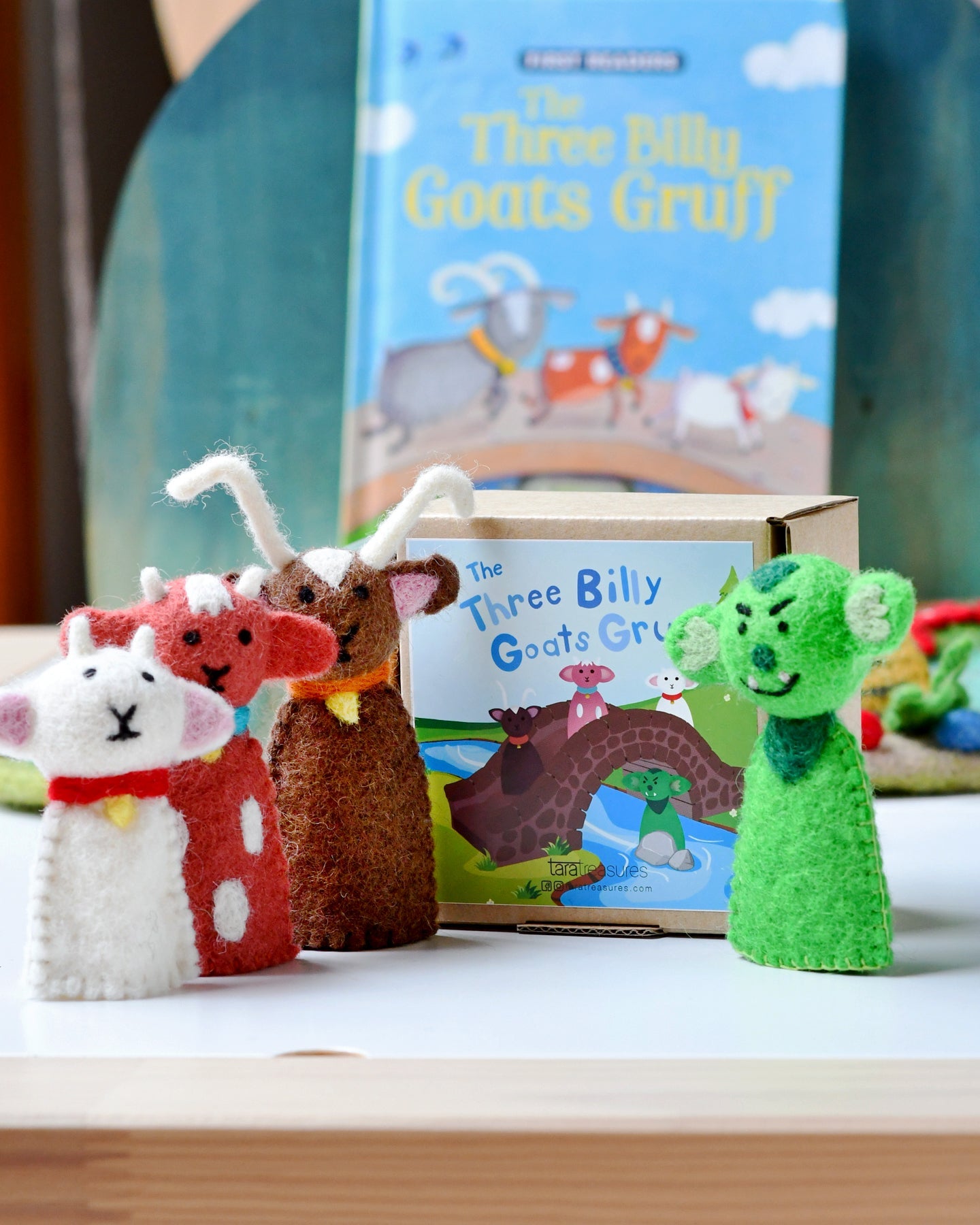 Three Billy Goats Gruff, Finger Puppet Set