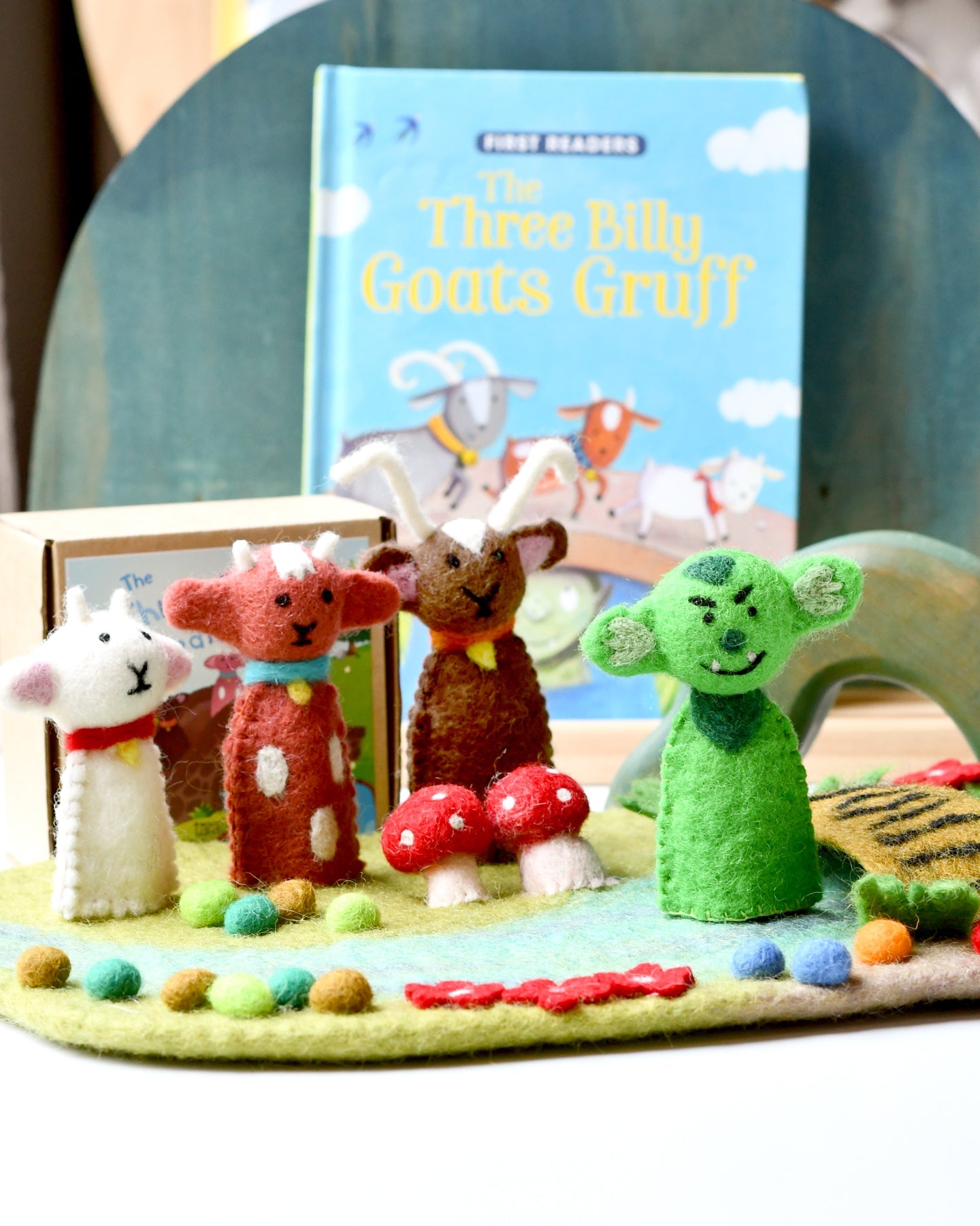 Three Billy Goats Gruff, Finger Puppet Set