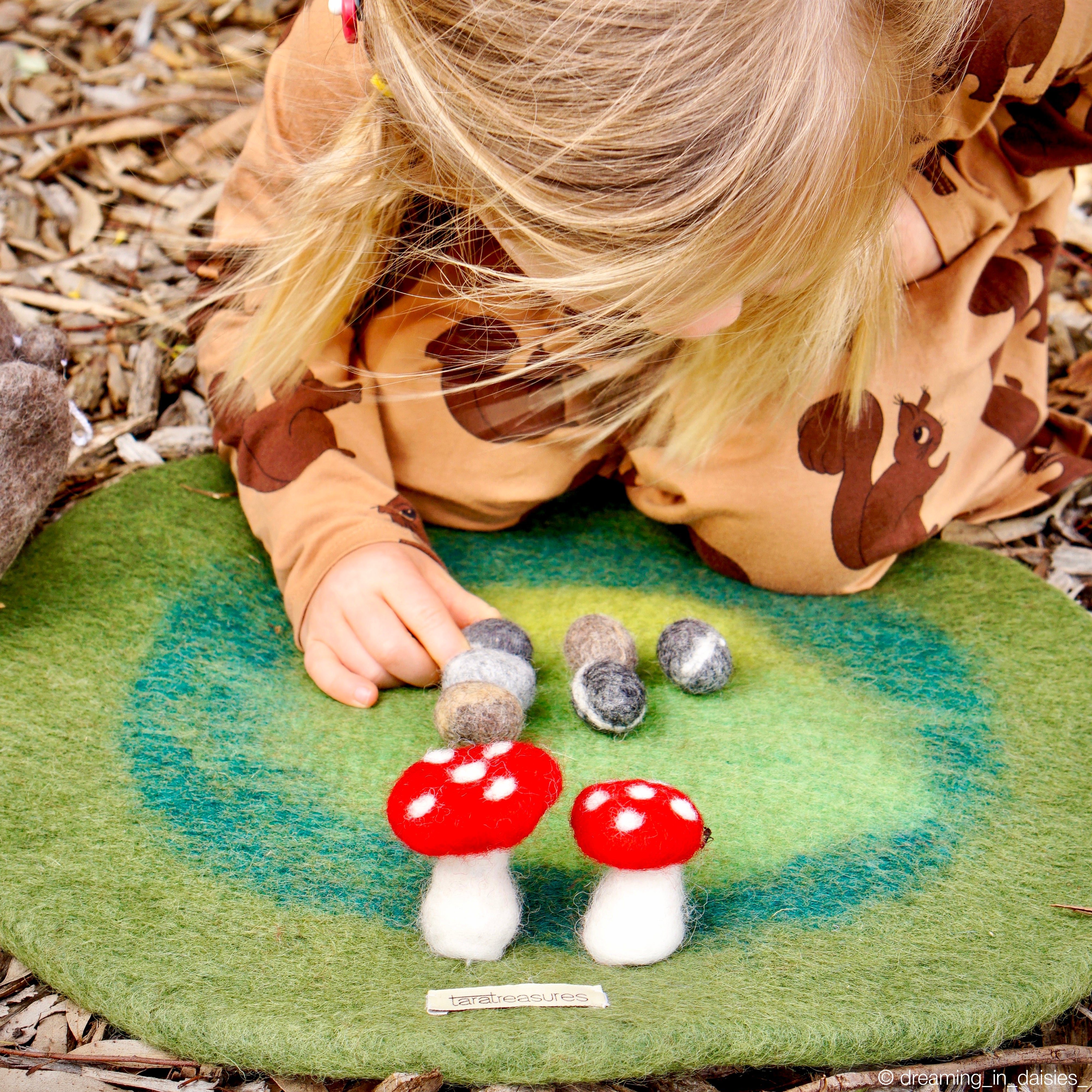 Toadstool Mushroom Play Mat Playscape - Tara Treasures