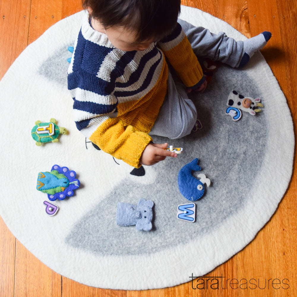 Felt Nursery Rug - Polar Bear - Tara Treasures